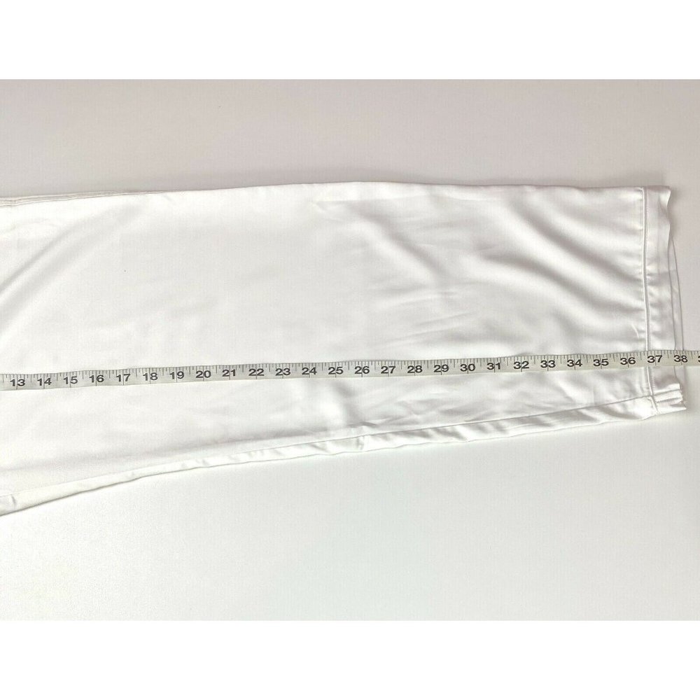 Plum Pretty Sugar White Sateen Elastic Waist Draw String Sleep Pants size M - Picture 6 of 9